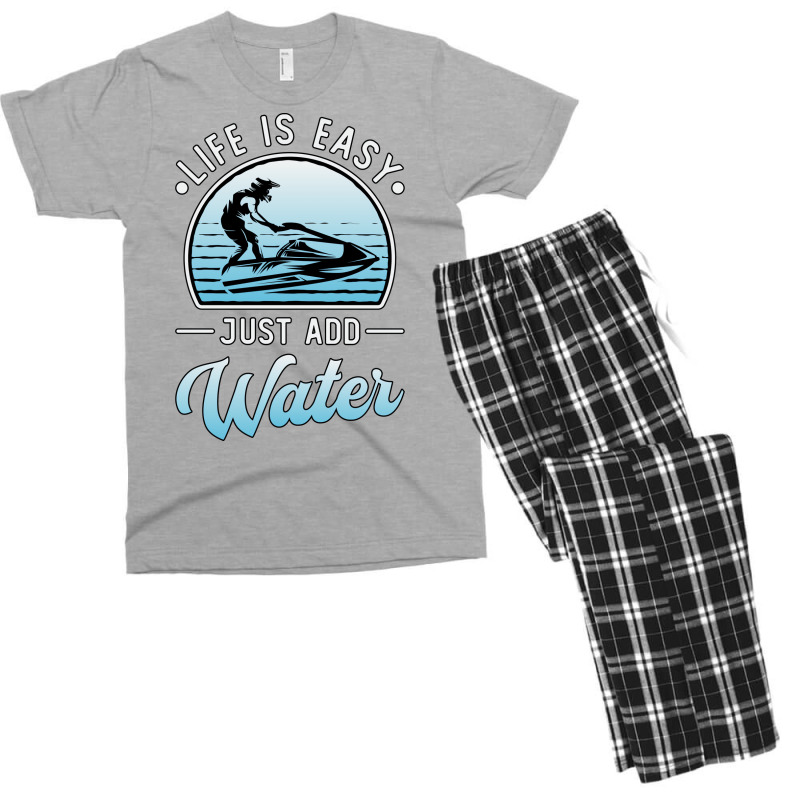 Jet Ski Life Is Easy Jet Skiing Water Sport Jetski Men's T-shirt Pajama Set by sbusiozald | Artistshot