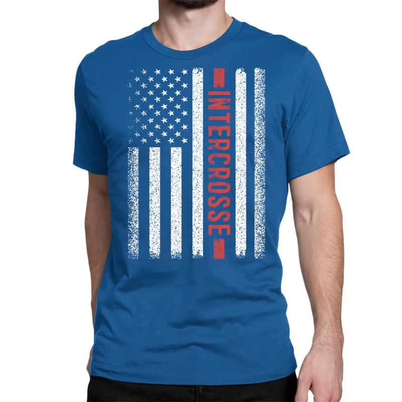 Intercrosse American Flag 4th Of July Girl Classic T-shirt | Artistshot