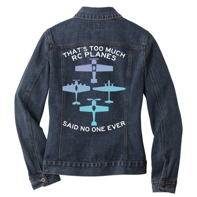 Rc Plane Pilot Rc Airplane Love Ladies Denim Jacket by sizayebouaq | Artistshot