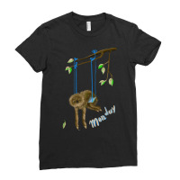 Monday Is A Difficult Day Music Ladies Fitted T-shirt | Artistshot