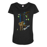 Monday Is A Difficult Day Music Maternity Scoop Neck T-shirt | Artistshot