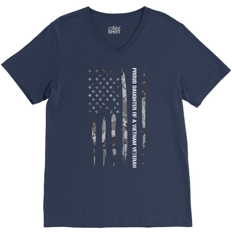 Proud Daughter Of A Vietnam Veteran Stars V-neck Tee | Artistshot