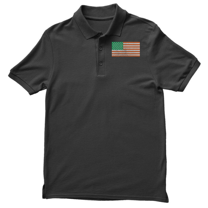 Irish American Flag Faded Nostalgia Men's Polo Shirt | Artistshot