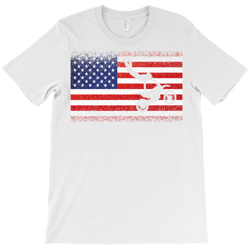 American Flag Motocross Dirtbike Motorcycle Fans 8 T-shirt | Artistshot