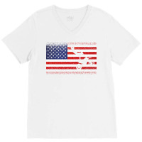 American Flag Motocross Dirtbike Motorcycle Fans 8 V-neck Tee | Artistshot