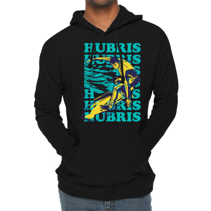 Hubris Surfer Ironic Surfing Philosopher Lightweight Hoodie by rolinghsgagv | Artistshot