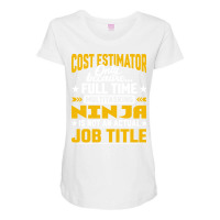 Cost Estimator Job Title Funny Cost Calculator Acc Maternity Scoop Neck T-shirt | Artistshot