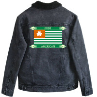 Irish American Flag Nature Unisex Sherpa-lined Denim Jacket | Artistshot