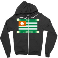 Irish American Flag Nature Zipper Hoodie | Artistshot