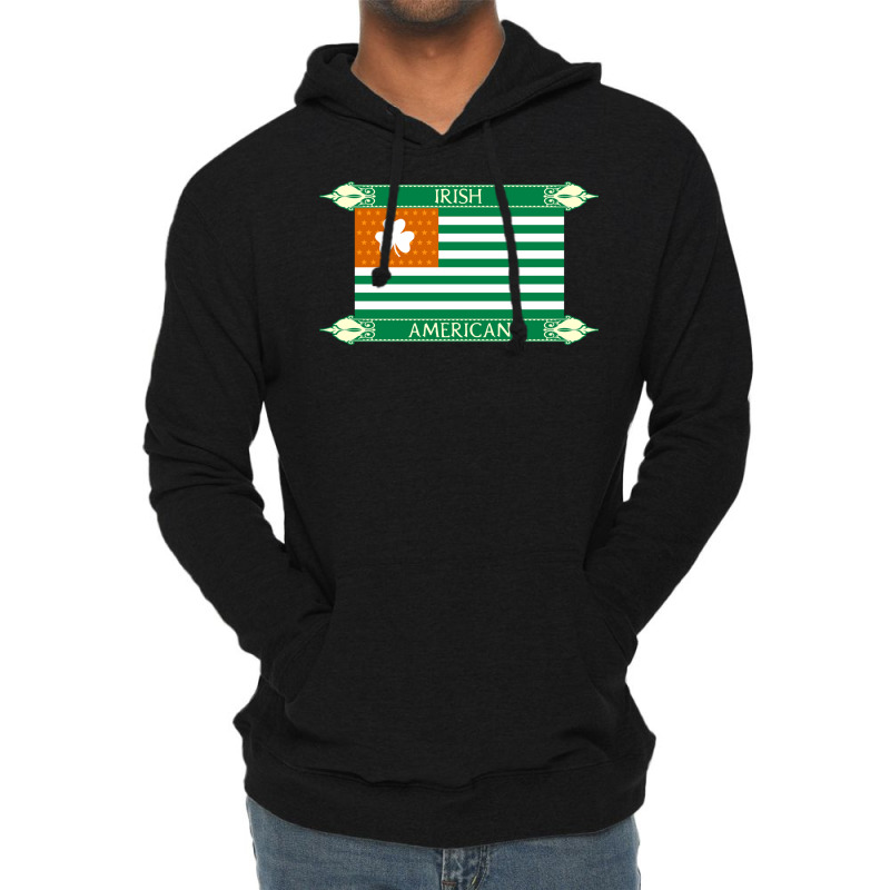 Irish American Flag Nature Lightweight Hoodie | Artistshot