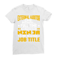 External Auditor Job Title Funny External Accounta Ladies Fitted T-shirt | Artistshot