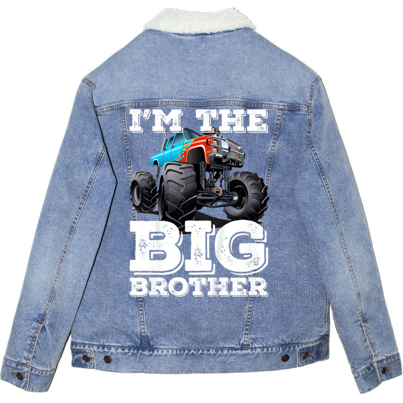 Kids I'm The Big Brother   Funny Monster Truck T S Unisex Sherpa-lined Denim Jacket | Artistshot