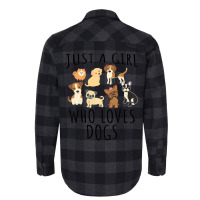 Kids Just A Girl Who Loves Dogs   Funny Puppy T Sh Flannel Shirt | Artistshot