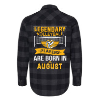 Legendary Volleyball Players Are Born In August Bo Flannel Shirt | Artistshot