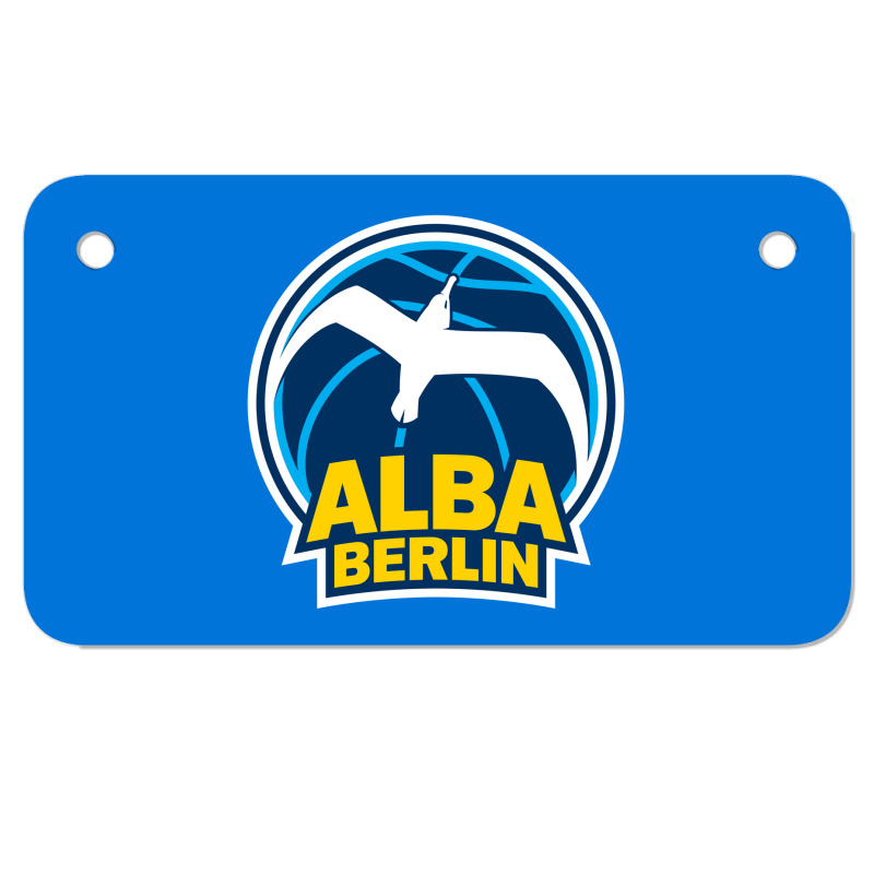 Berlin Albatrosse #ffce00 Alba Berlin, Berlin, Germany,  Bg Charlotten Motorcycle License Plate | Artistshot