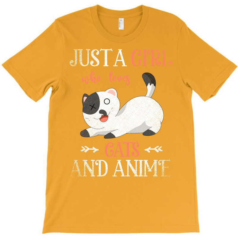 Just A Girl Who Loves Cats And Anime 70s (1) T-Shirt by juancotamh | Artistshot