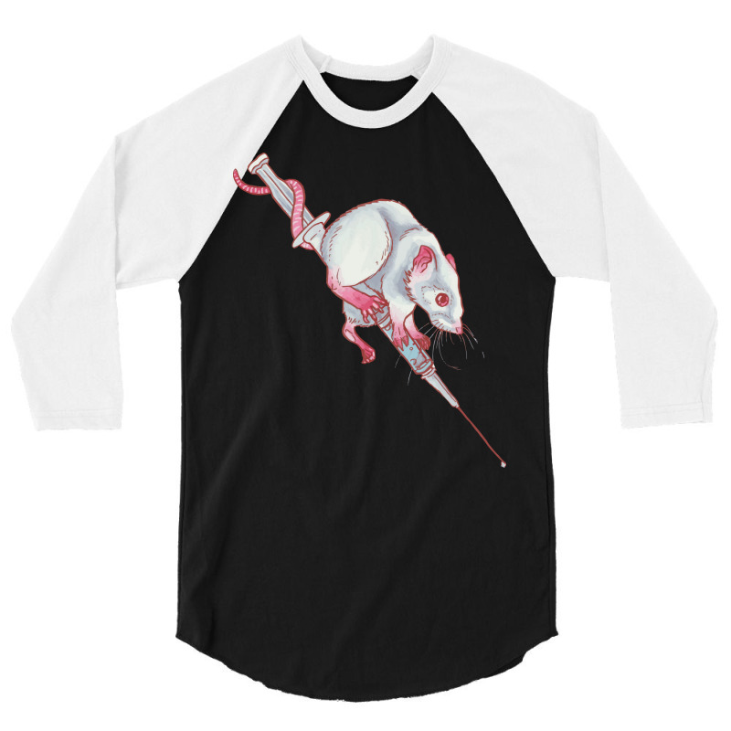 Syringe Mouse Aesthetic 3/4 Sleeve Shirt | Artistshot