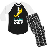 I Am On Another Line Waterskiing Gift Men's 3/4 Sleeve Pajama Set | Artistshot