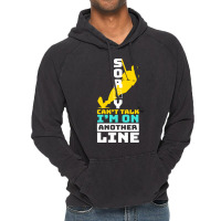 I Am On Another Line Waterskiing Gift Vintage Hoodie | Artistshot