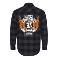 Barber Name Shirt Never Underestimate The Power Of Flannel Shirt | Artistshot