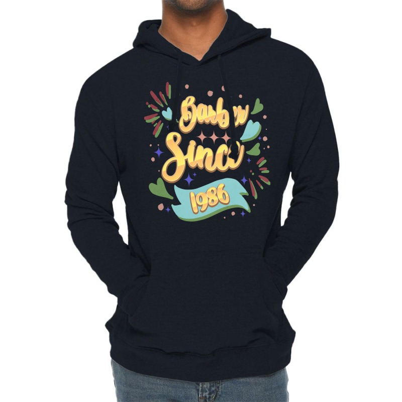 Barber Since 1986 Local Barber Gift Ideas For Hair Lightweight Hoodie | Artistshot