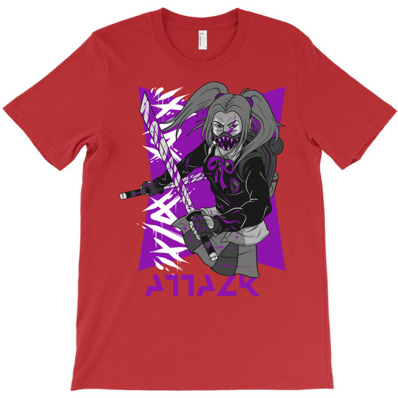 Anime Ninja Girl Design For Truly Anime Lovers Ani T-shirt | Artistshot