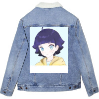 Anime Girl Girl Quote Unisex Sherpa-lined Denim Jacket | Artistshot