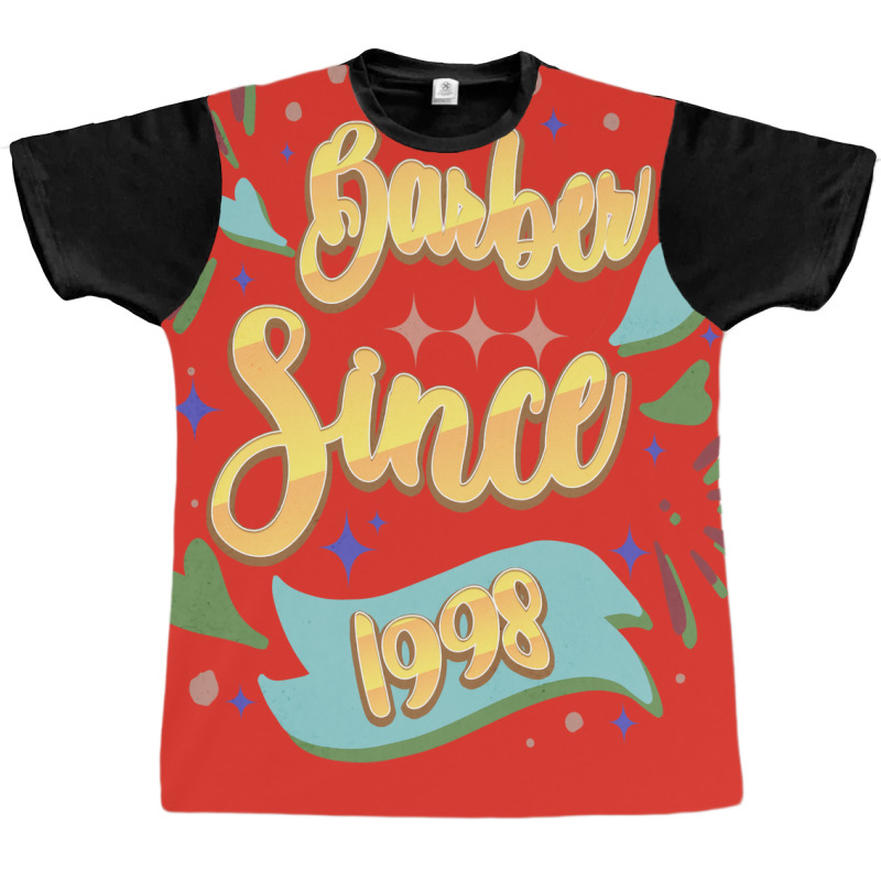 Barber Since 1998 Local Barber Gift Ideas For Hair Graphic T-shirt | Artistshot