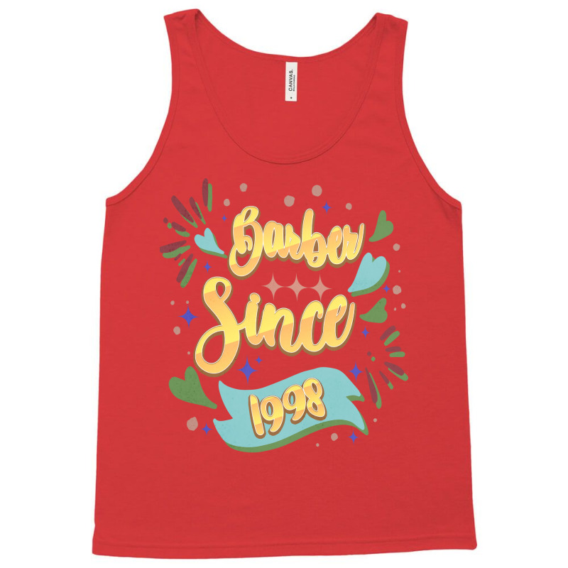 Barber Since 1998 Local Barber Gift Ideas For Hair Tank Top | Artistshot