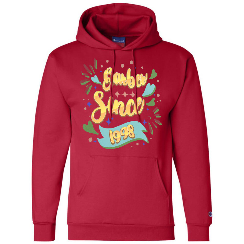 Barber Since 1998 Local Barber Gift Ideas For Hair Champion Hoodie | Artistshot