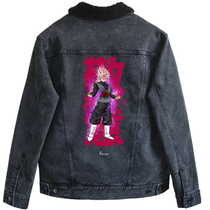 Anime Drip Goku Black Drips Love Unisex Sherpa-Lined Denim Jacket by elyzagetteb | Artistshot