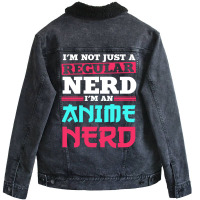 Anime Nerd Art Quote Manga Cosplay Otaku Gift Tumb Unisex Sherpa-lined Denim Jacket | Artistshot