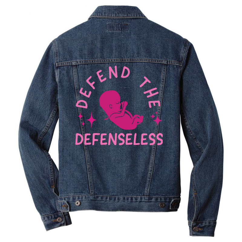 Defend The Defenseless Humor Men Denim Jacket | Artistshot