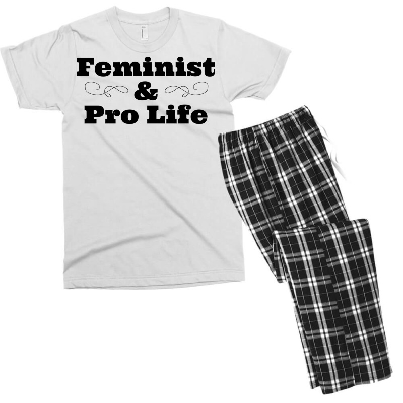 Feminist Pro Life Girl Men's T-shirt Pajama Set | Artistshot