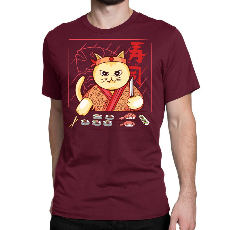 Japanese Sushi Cat Japan Tokyo Japanese Cute Classic T-shirt | Artistshot