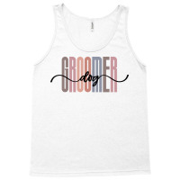 Dog Groomer Tall Font Contrast On White Design (1) Tank Top | Artistshot