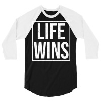 Pro Life Right To Life Movement Life Wins Tumblr 3/4 Sleeve Shirt | Artistshot