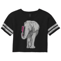 Elephant As Hairdresser With Comb (1) (1) Scorecard Crop Tee | Artistshot