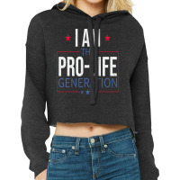 Pro Life Blue Music Cropped Hoodie | Artistshot