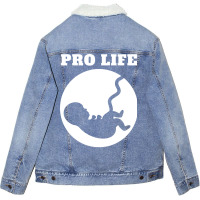 Pro Life Gift Trending Unisex Sherpa-lined Denim Jacket | Artistshot