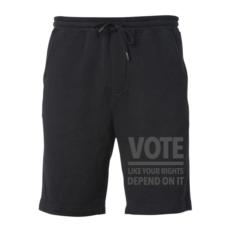 Vote Like Your Rights Depend On It Subtle Gray Fleece Short by tetelonacerk | Artistshot