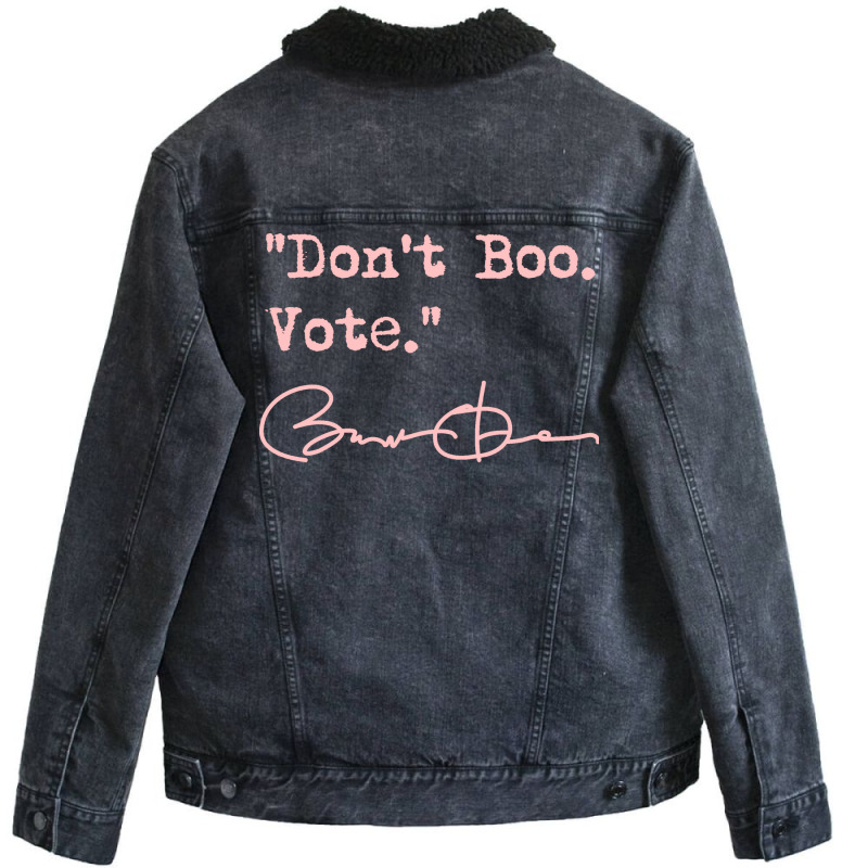 Dont Boo Vote Pink Yellow Unisex Sherpa-lined Denim Jacket | Artistshot