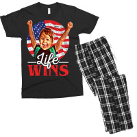 Life Wins Pro Life Movement Right Summer Men's T-shirt Pajama Set | Artistshot