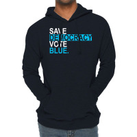 Save Democracy Vote Blue Boy Lightweight Hoodie | Artistshot