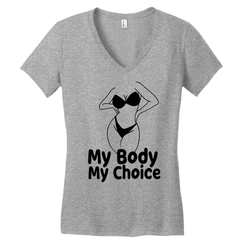 My Body My Choice Feminist Womens Rights Vintage Women's V-Neck T-Shirt by elaichalberap | Artistshot