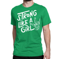 Strong Like A Girl Mode White Hipster Classic T-shirt | Artistshot