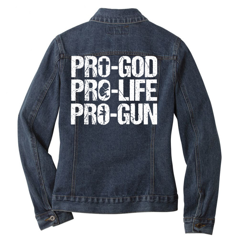 Progodlifegun Cute Ladies Denim Jacket by bakieedug | Artistshot