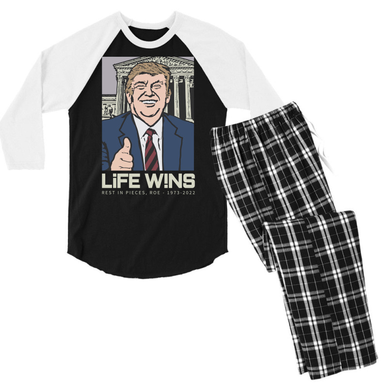 Life Wins Donald Trump Scotus Men's 3/4 Sleeve Pajama Set by stpaulaffaneh | Artistshot