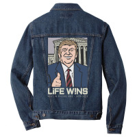 Life Wins Donald Trump Scotus Men Denim Jacket | Artistshot