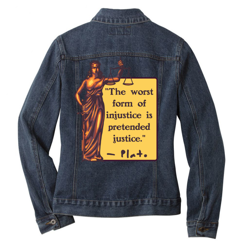 Lady Justice 80s Ladies Denim Jacket by nenerheuzerd | Artistshot